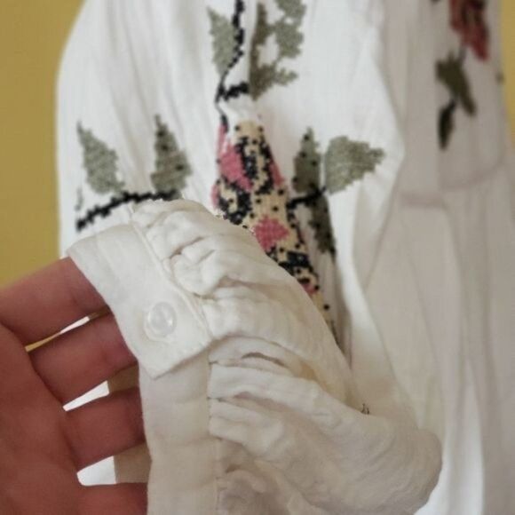 NWT ZARA Beaded Embroidered Tie Front Top/Jacket - Picture 10 of 15